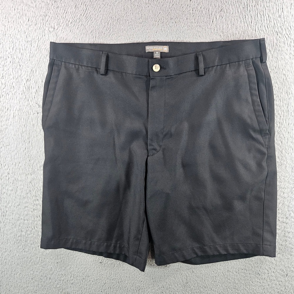 Peter Millar Crown Sport Mens Black Performance Golf Shorts Size 36